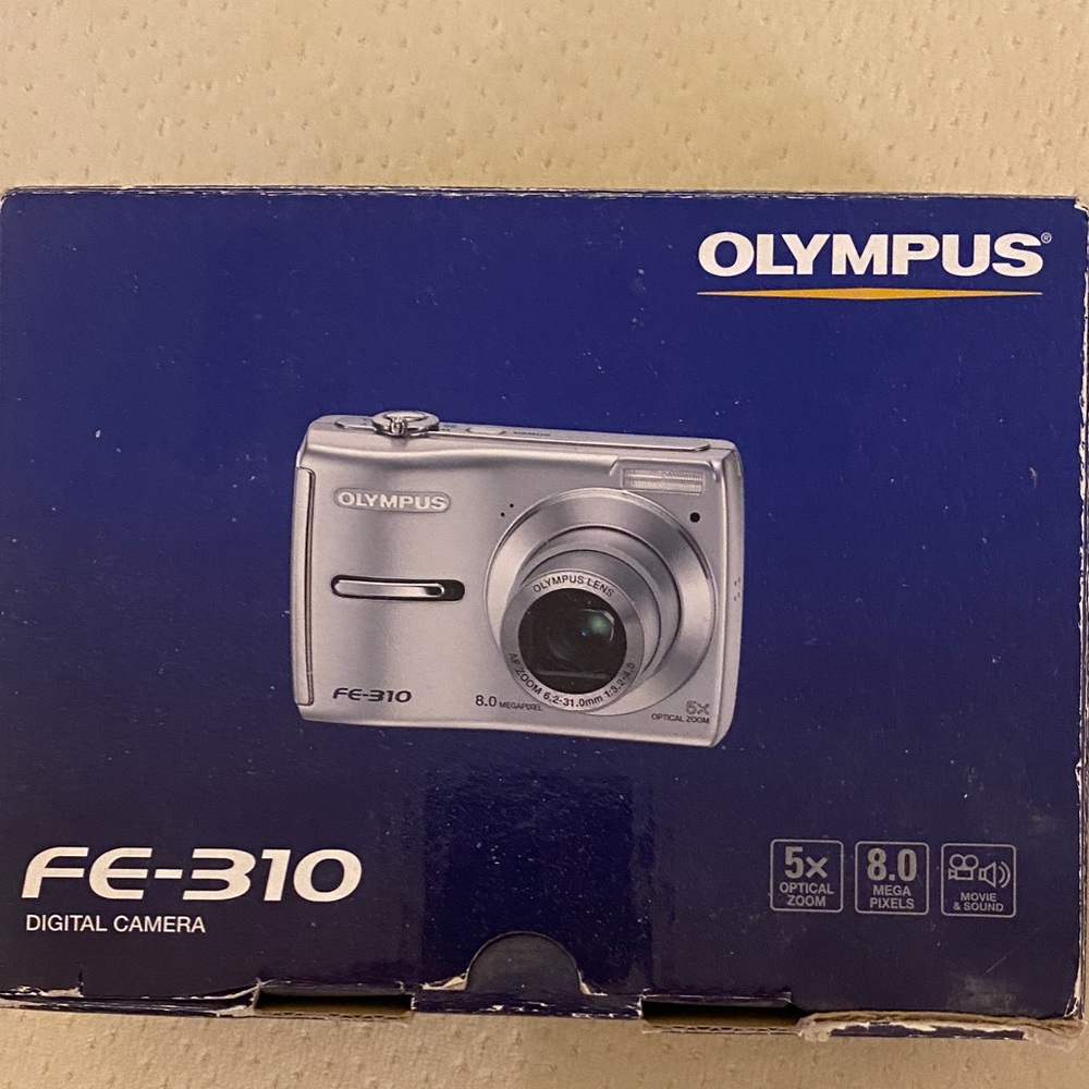 Olympus FE-310 Metallic Silver Camera